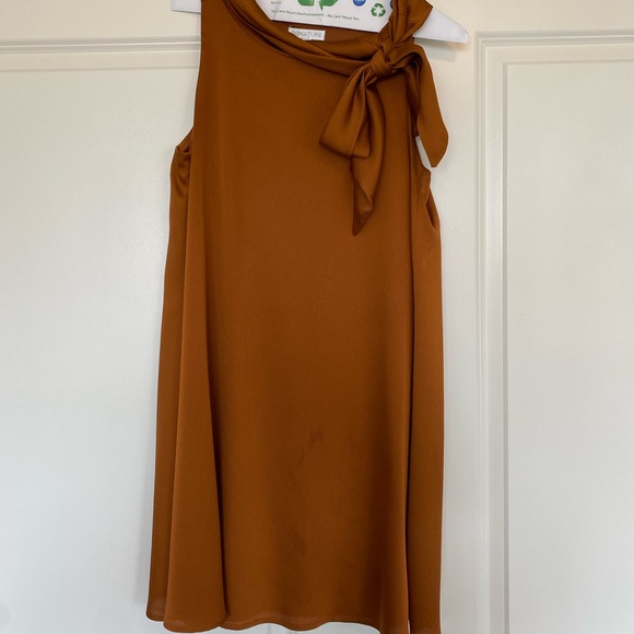 Women’s Robbie Bee Dress; Gold; Size 10P; ONLY WORN ONCE AND THEN DRY CLEANED - Picture 1 of 4